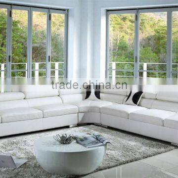 Evergo living room casual leather design corner sofa