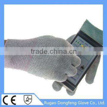 Antistatic PVC Dotted Cleanroom Electronics Industry Cleanroom ESD Gloves With Different Size