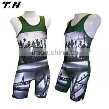 Top quality custom men race wrestling singlet