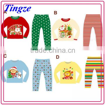 Hot selling wholesale new design comfortable christmas cotton childrens animal pajamas TR-CA36