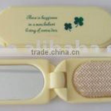 plastic cloth brush with mirror with square shape