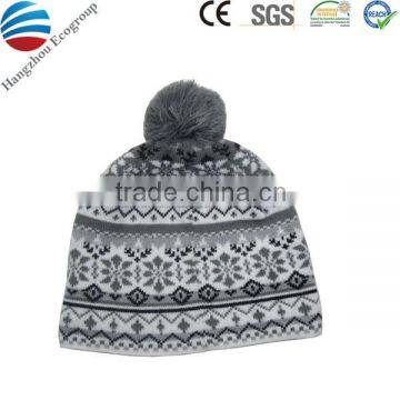 2016 Warm Jacquard Weave Crochet Knit Hat photo-2