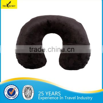 13408G Fleece Comfortable inflatable pillowTravel Neck Pillow