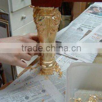 24k Genuine Gold Leaf 140g Loose Booklet 8cm*8cm 25leaves/booklet