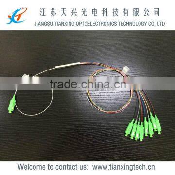 Blockless 0.9mm 1.5M splitter FTTH 1*8 SC/APC