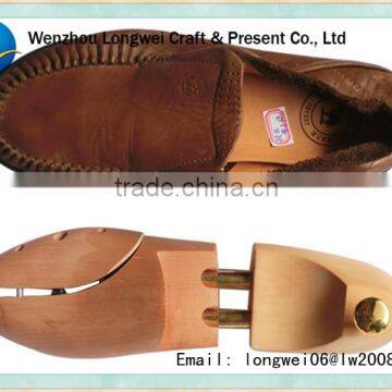 metal tube smart wooden shoe tree/wooden shoetree