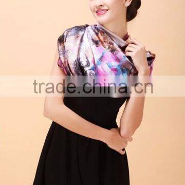Customize 100%silk Scarves With Beautiful Abstract Printing photo-4