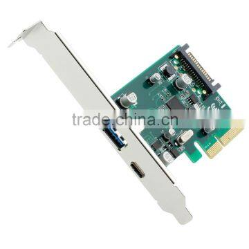 10Gbps PCI Express to 2 Ports USB 3.1 Type-C USB 3.0 Converter Card