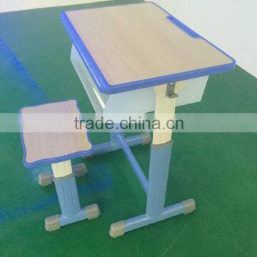 Adjustable School Desk and Chair School Furniture School Desk With Bench HXZY045 photo-4