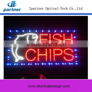 Super Bright Fish Chips Led Sign