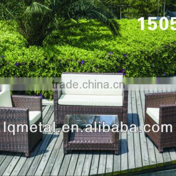 Popular 4pcs rattan outdoor sun loungers set