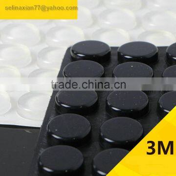 17*5mm Cylinder Self Adhesive Transparent Anti Slip Bumpers Silicone Rubber Feet Pads High Sticky Shock Absorber