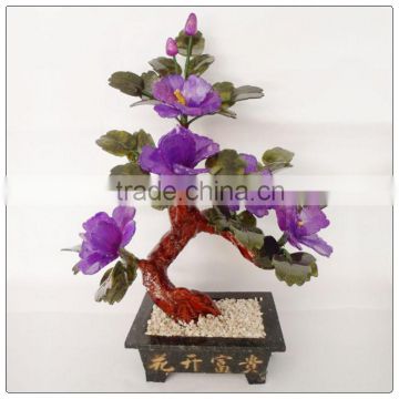 Purple jade peony flower , home decoration , jade tree