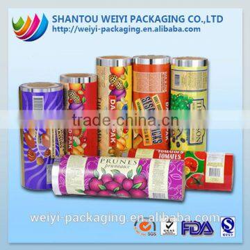 custom heat seal laminated food grade plastic film packaging