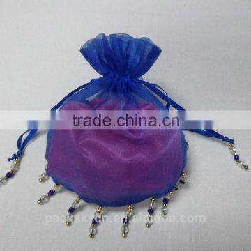 beautiful sheer cosmetic drawstring bag