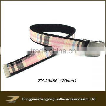 Man cotton canvas polyester embellished fabric belts