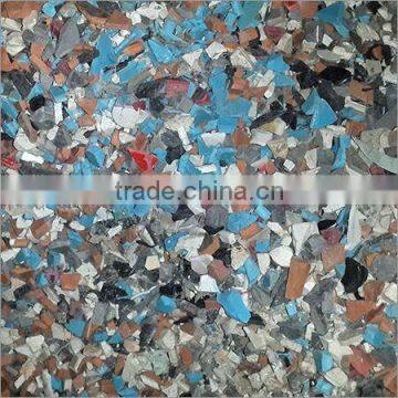 Recycled colorful crushed PVC plastic scrap for pipe