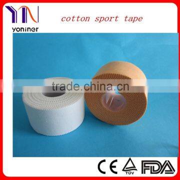 Popular Sports Cotton Tape Zinc Oxide Adhesive Plaster Manufacturer CE FDA