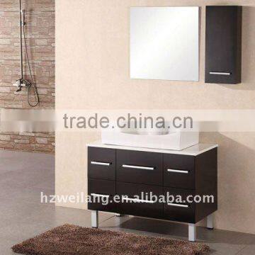 Floor-mounted single sink solid wood bathroom cabinet set(CDE-002)