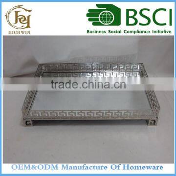 Silver Metal Strorage Trays for Home Decoration