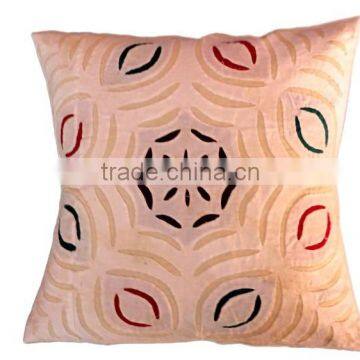 RTHCC-13 New Designer Cotton Fabric Applique Cutwork cushion covers home Furnishing Manufacturer and Exporter