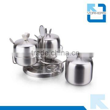 3 Pieces of 201 Stainless Steel Rotatable Spice Jar Set With Spoon photo-2