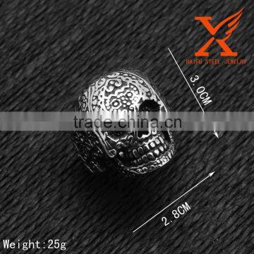 In Stock Wholesale Fashion Stainless Steel New Products 2016 Indian Punk Jewelry Skull Ring Design photo-2