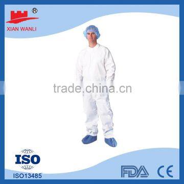 American market standard Non-woven Safety Coverall,protective safety waterproof disposable polypropylene coverall with CE FDA