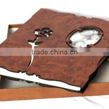 Brown Best Selling Wooden Hard Cover Wooden Photo Album