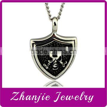 Hot Sell Vintage Jewelry Skull Cross Pendant Medieval Shield Stainless Steel Pendant With High Quality