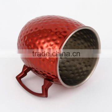 550 ml Hammered Red Moscow Copper Mugs,mule Mug Can Holds Vodka photo-3