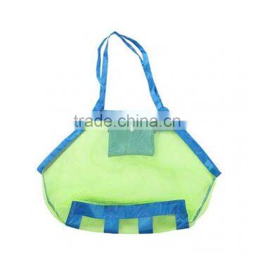 Foldable big mesh beach tote handbag can be in small bag