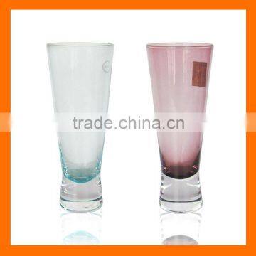 Hand blown Colored glass tumblers,long glass cup