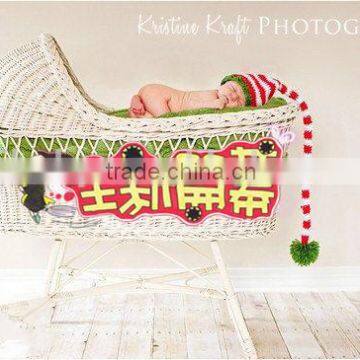 Hand Crochet Baby Hats Wholesale Order Christmas Long Tail Cap Processing and Manufacturing photo-4