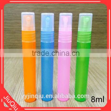 Hot sell PP 8ml colorful plastic perfume pen bottle