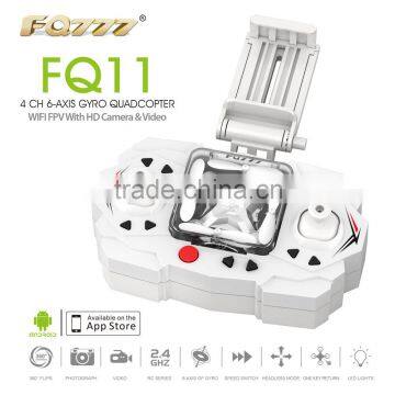 Best selling toys FQ777 FQ11 Wifi FPV With Foldable Arm 3D Mini 2.4G 4CH 6 Axis Headless Mode RC Quadcopter RTF