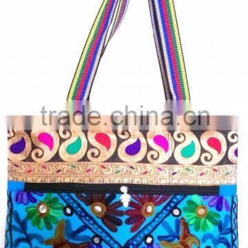 Handbag Indian TOTE SHOULDER BAG Trible Vintage suzani embroidery women ethnic bags