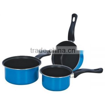 carbon steel cookware non-stick coating sauce pan set