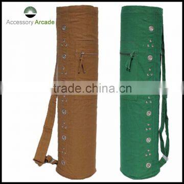 Canvas yoga mat bags wholesale price eyelet Design