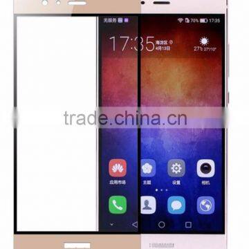 Anti-fingerprint colored clear tempered glass screen protector for Huawei P9