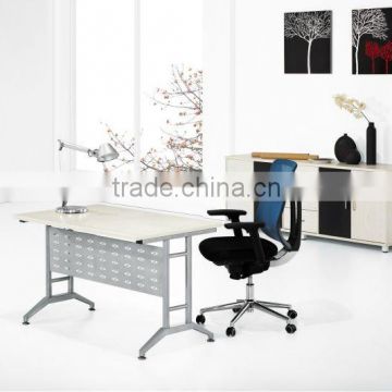 Simple cheap stainless steel leg laminated office desk