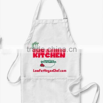 hot design 100% cotton printed uniforms receptionist kitchen apron for lady