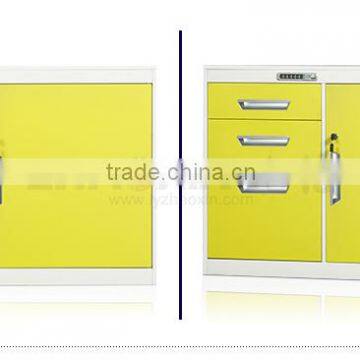 Combined Caddy with 3 drawers and 1 Tambour Door short ark stainless steel file cabinet