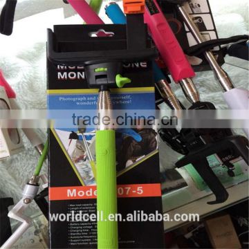 2015 Most Popular Self Take Pole Monopod Kjstar Z07-7 Selfie Stick With Clicker