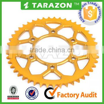 Chinese wholesale high performance CNC machined motorcycle chain sprocket from tarazon