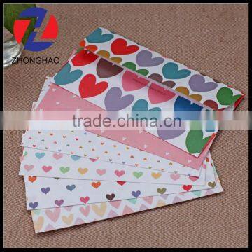 2015 new arrived cheap unique custom wholesale craft printed decorate envelope