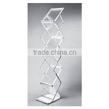 Portable Folding A4/A3 Magazine Rack, PS/wood Brochure Holder