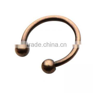 Basic Steel Body Piercing Jewelry with Antique Copper Coating