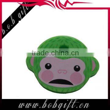 3d sad monkey shap PVC key cover/ key cover with customized characters