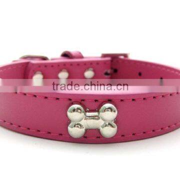 Western Bone Stud Fashion Genuine Leather Pet Collars For Dog Cat photo-3